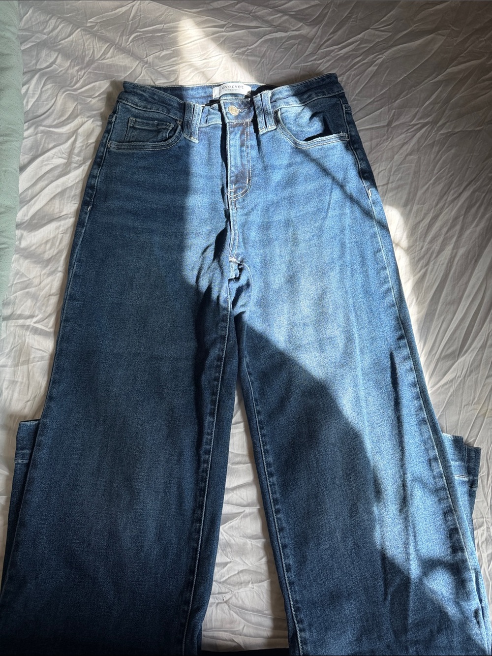 High-Rise Wide Leg Jeans in Deep Blue